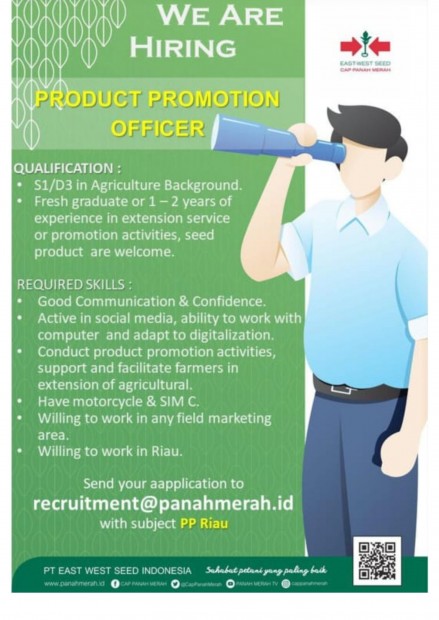 LOWONGAN PRODUCT PROMOTION OFFICER