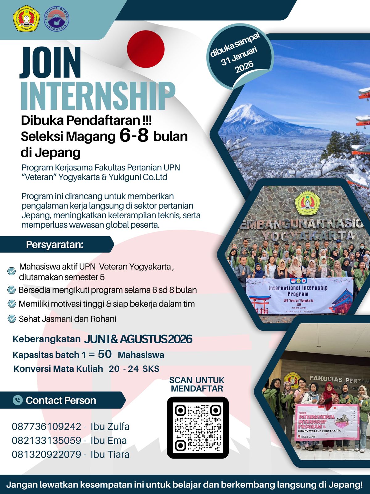  Pengumuman Penerimaan Calon Peserta Internship Program ke Jepang Batch 1 dan 2 Tahun 2026