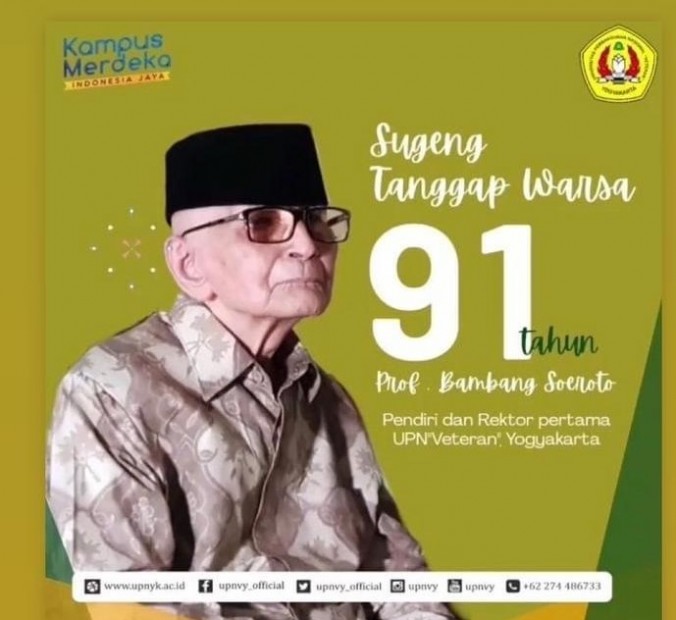 FP Berduka: Prof Bambang Soeroto  Rektor Pertama UPN telah tiada 