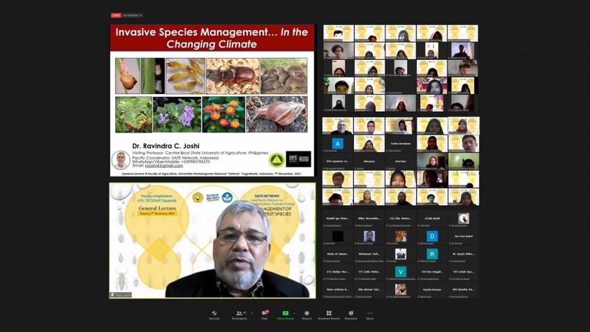 Kuliah Umum Prof Joshi "Management for invasive Pest Species"