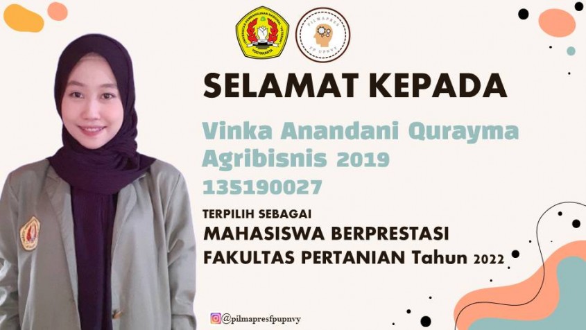 Mahasiswa Berprestasi Fakultas Pertanian Tahun 2022