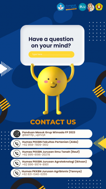 Contact Person untuk PKK-BN Fakultas Pertanian 2023