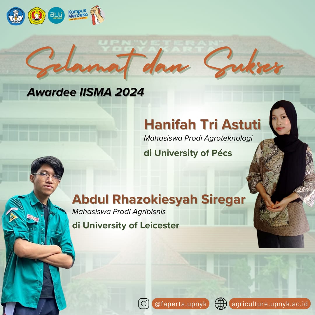 Selamat! 2 Mahasiswa FP UPNVY diterima program pertukaran internasional  IISMA 2024